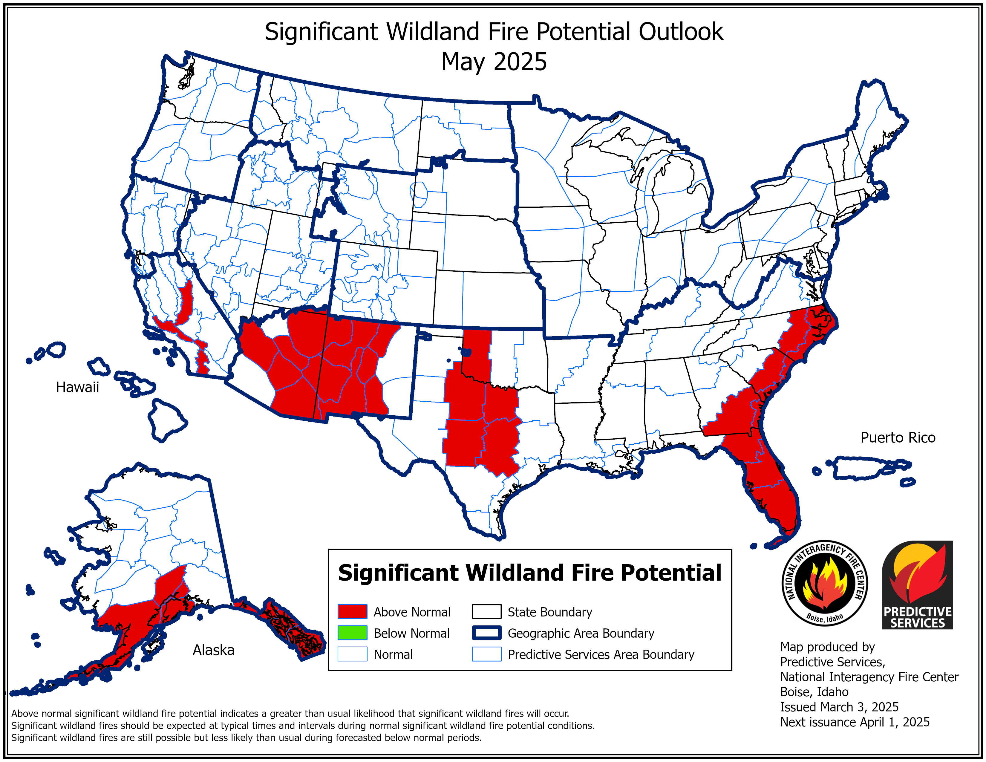 US Significant Fire Potential Outlook for May