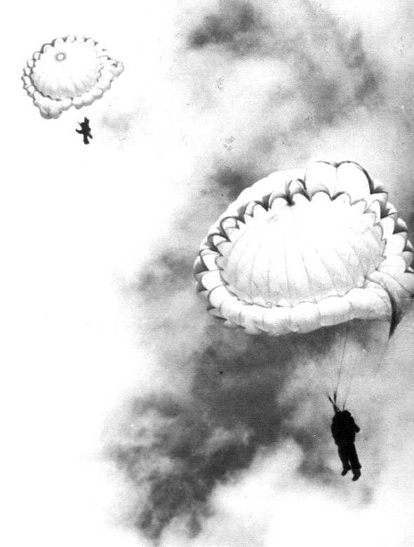 Sketch of parachutes from past